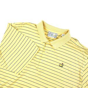 Vintage Augusta National Golf Shop Masters Polo Shirt Men's XXL Yellow Blue EUC